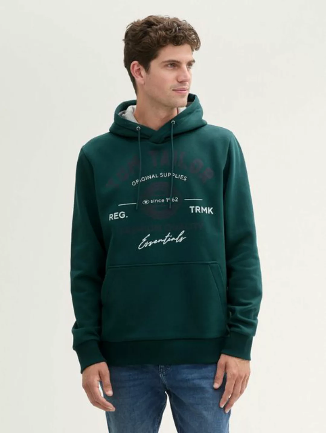 TOM TAILOR Sweatshirt Hoodie Sweatshirt mit Logo-Print günstig online kaufen