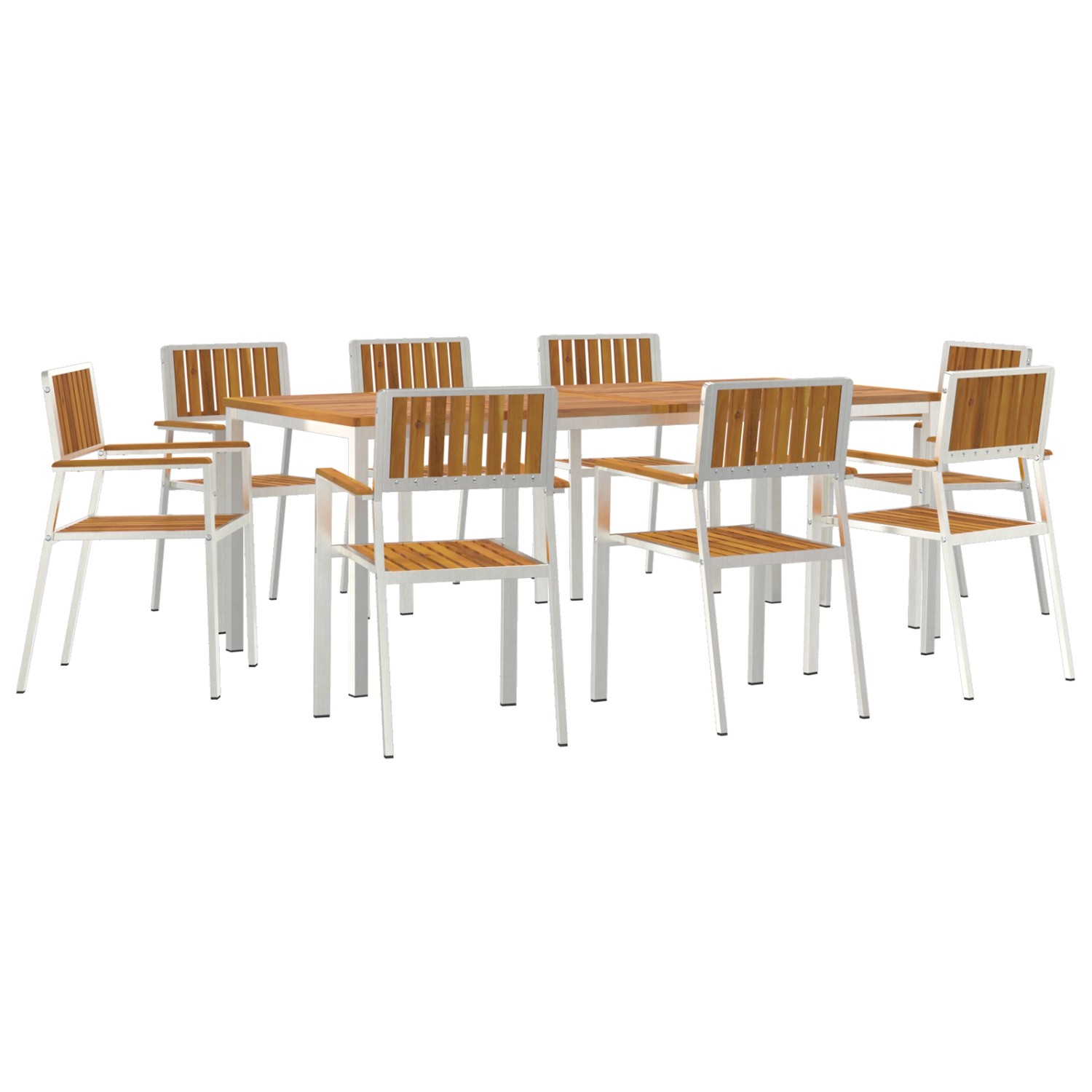 vidaXL 9-Teiliges Garten Essgruppe aus Solidem Akazienholz 3334796 günstig online kaufen