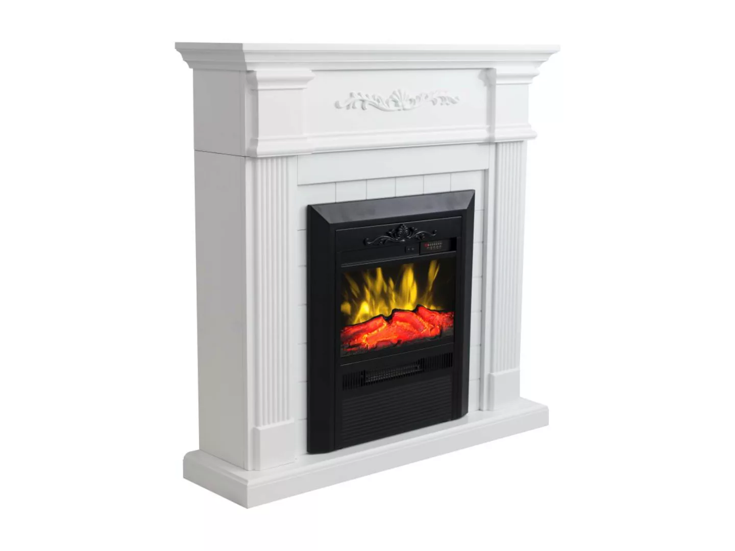 Elektrokamin zum Aufstellen - mit Mantel - L98 x T26 x H100,8 cm - Weiß - O günstig online kaufen