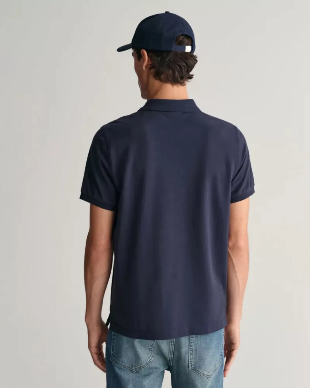 Gant Shield Piqué Poloshirt Navy - Größe 4XL günstig online kaufen
