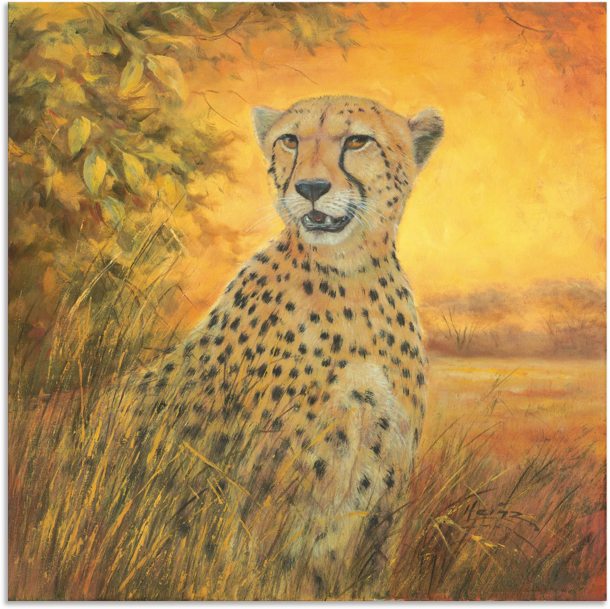 Artland Wandbild "Porträt Gepard", Geparden Bilder, (1 St.) günstig online kaufen