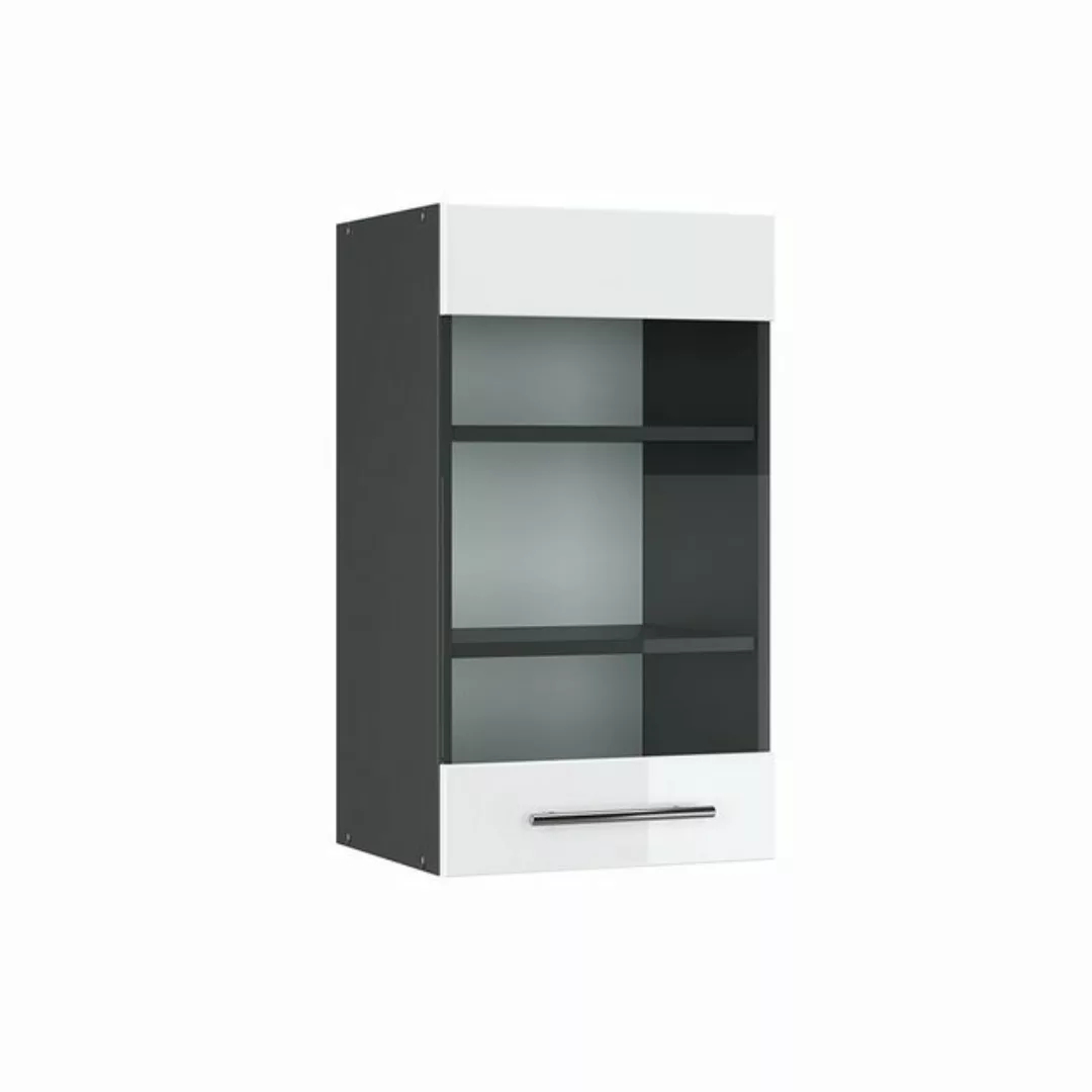 Vicco Glashängeschrank Fame-Line, Weiß Hochglanz/Anthrazit, 40 cm günstig online kaufen