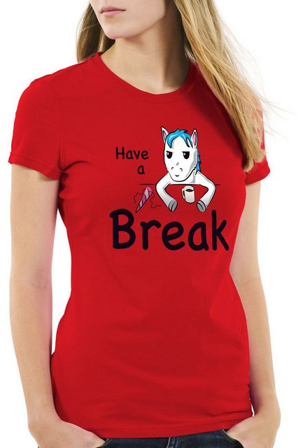 style3 T-Shirt Have a Break Einhorn Unicorn pause fun funshirt spruch bar p günstig online kaufen