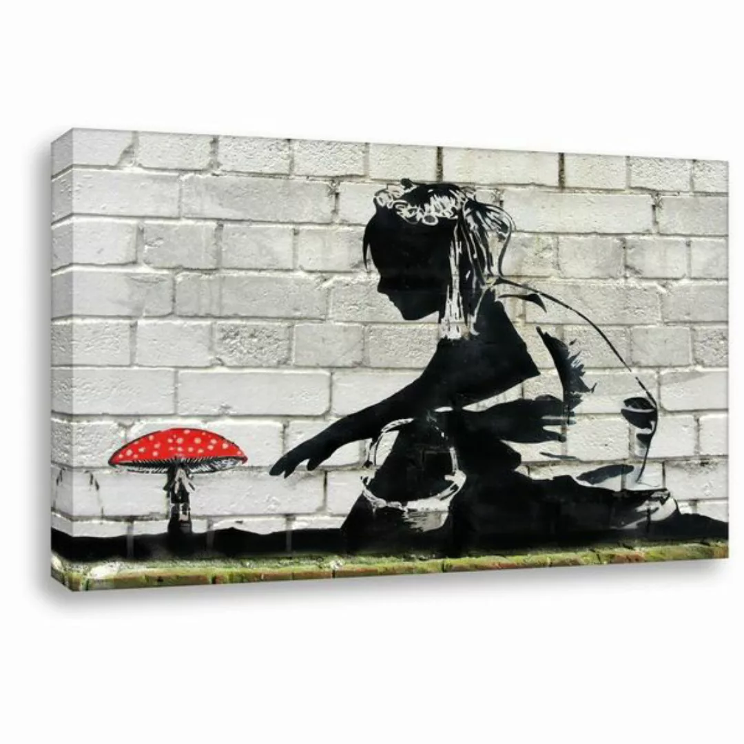 Wandbild Banksy Mushroom Girl Bilder Wohnzimmer günstig online kaufen