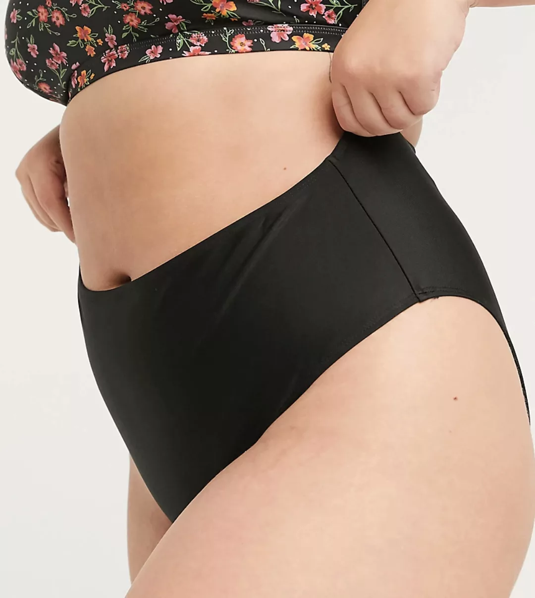 Peek & Beau Curve – Exklusives Bikiniunterteil mit hohem Bund in Schwarz günstig online kaufen