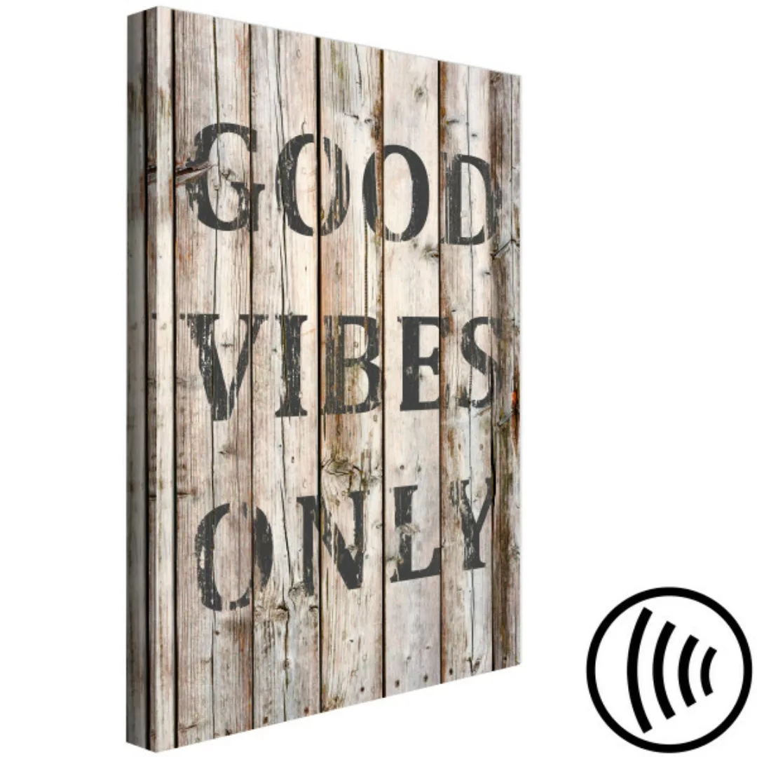 Leinwandbild Retro: Good Vibes Only (1 Part) Vertical XXL günstig online kaufen