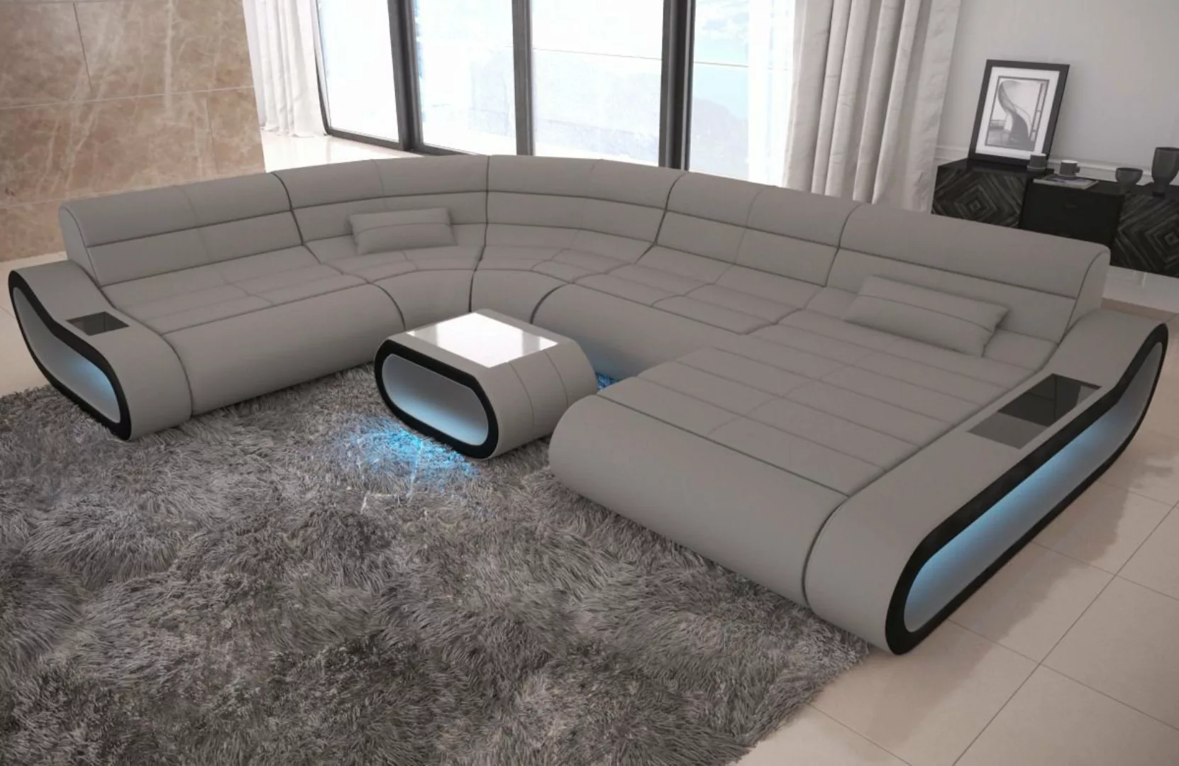 Sofa Dreams Wohnlandschaft Stoff Polstersofa Sofa Couch Concept XXL U Form, günstig online kaufen