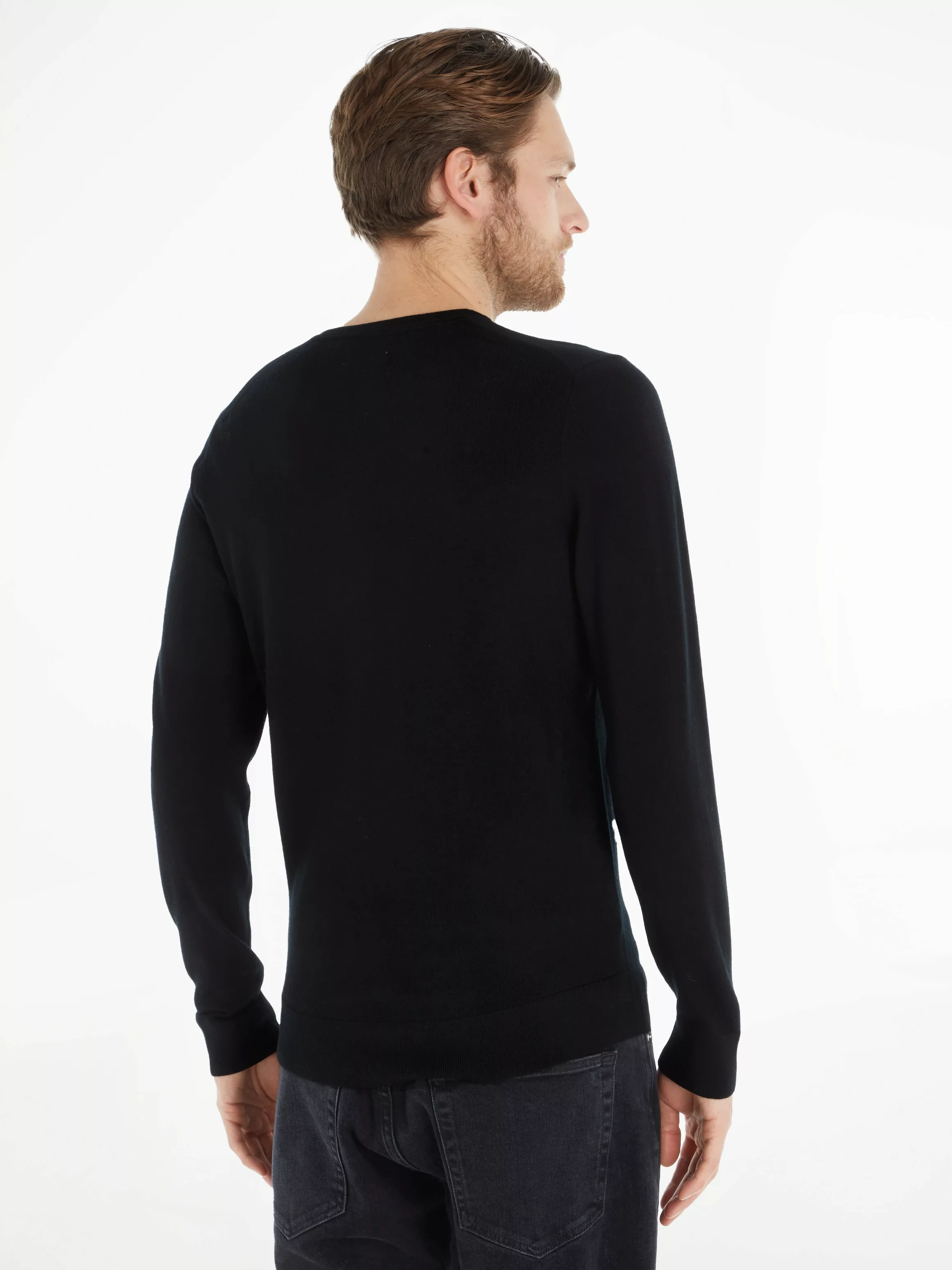 Calvin Klein Rundhalspullover "SUPERIOR WOOL CREW NECK SWEATER", aus Feinst günstig online kaufen