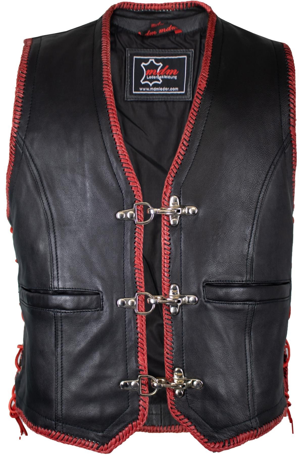 MDM Motorradweste Herren Motorrad Kutte Lederweste günstig online kaufen
