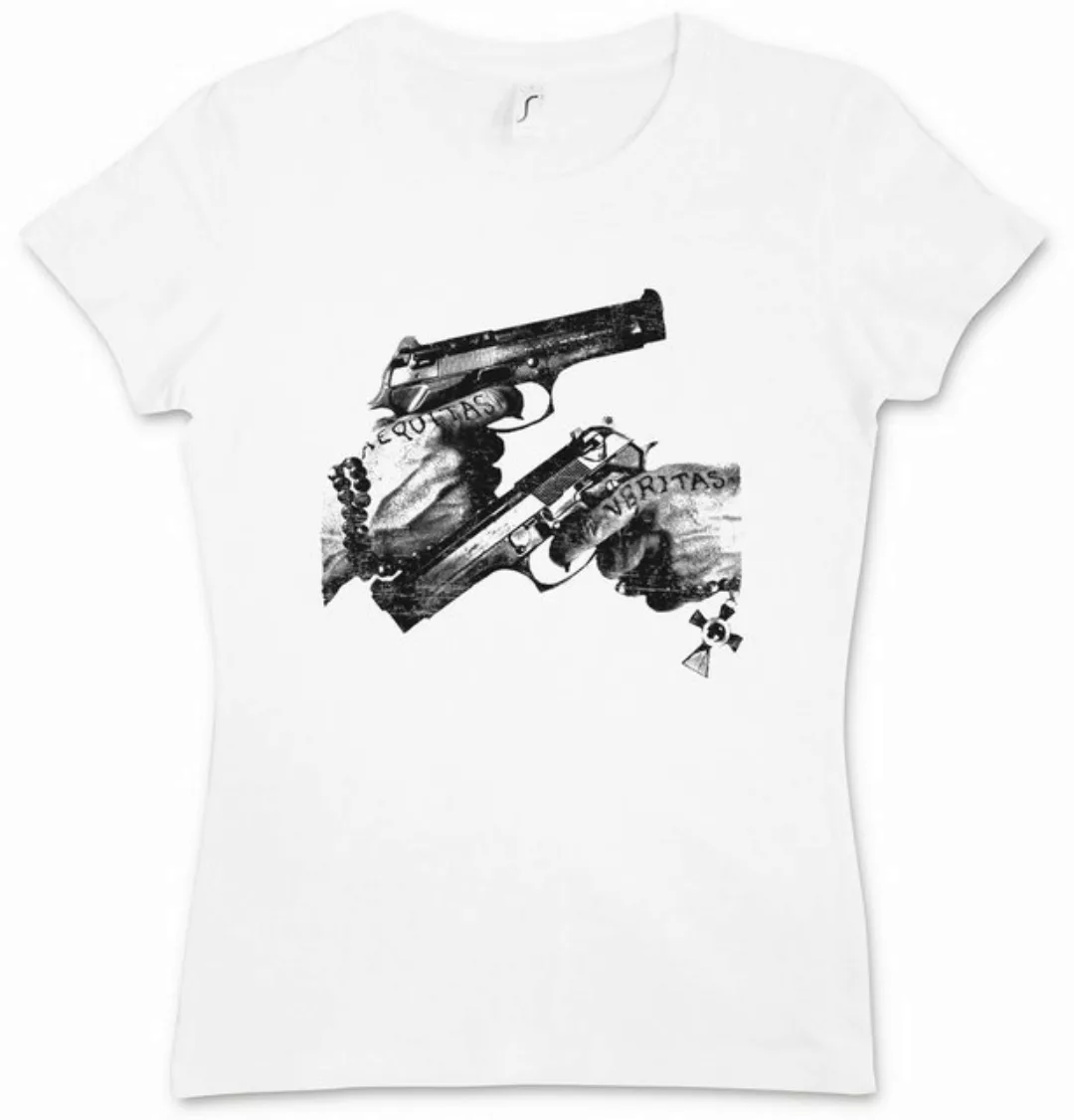 Urban Backwoods Print-Shirt Veritas Aequitas Damen T-Shirt Boondock Tattoo günstig online kaufen