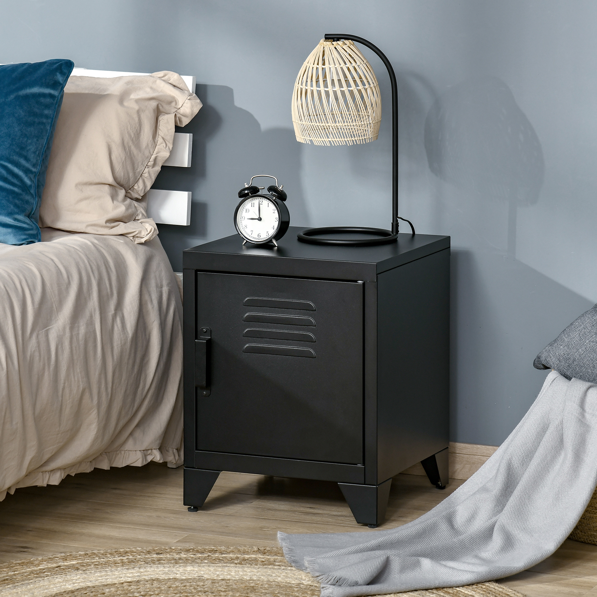 HOMCOM Nachttisch Nachtschrank Schlafzimmer Beistelltisch mit verstellbarem günstig online kaufen