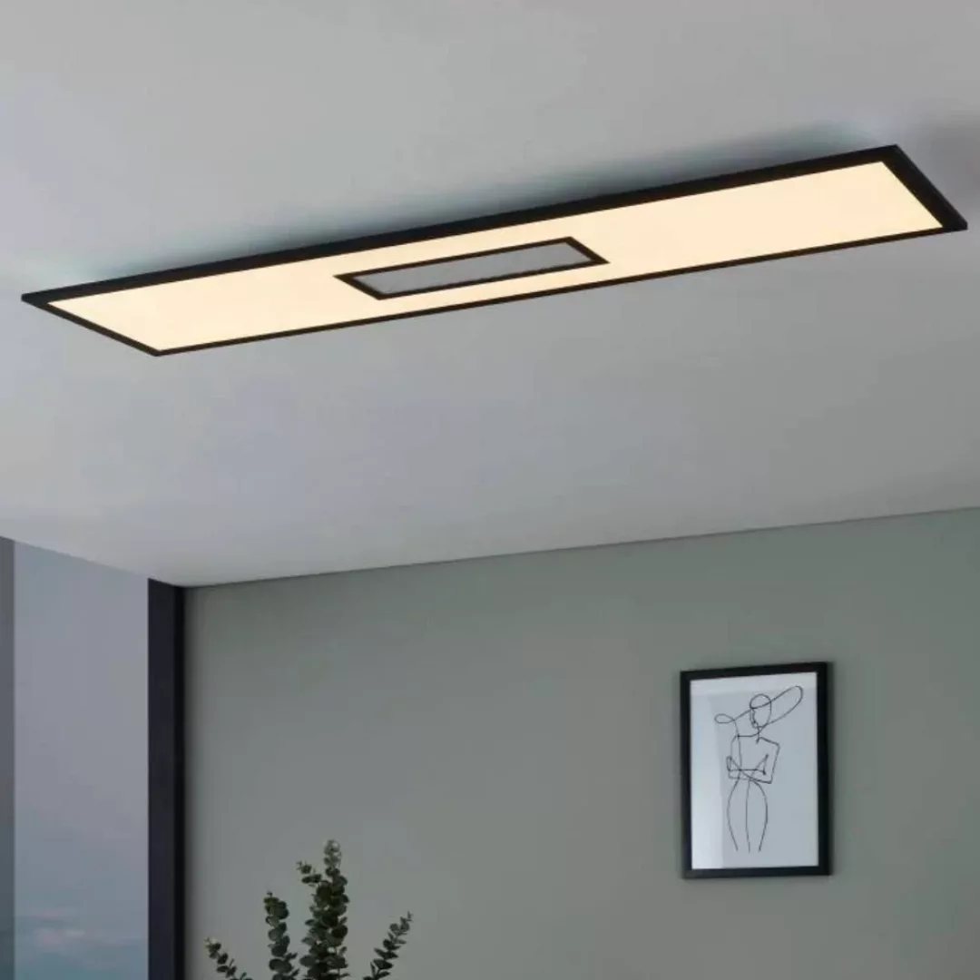 LED Deckenleuchte Bordonara in Schwarz und Weiß Tunable White 35W 5400lm 11 günstig online kaufen