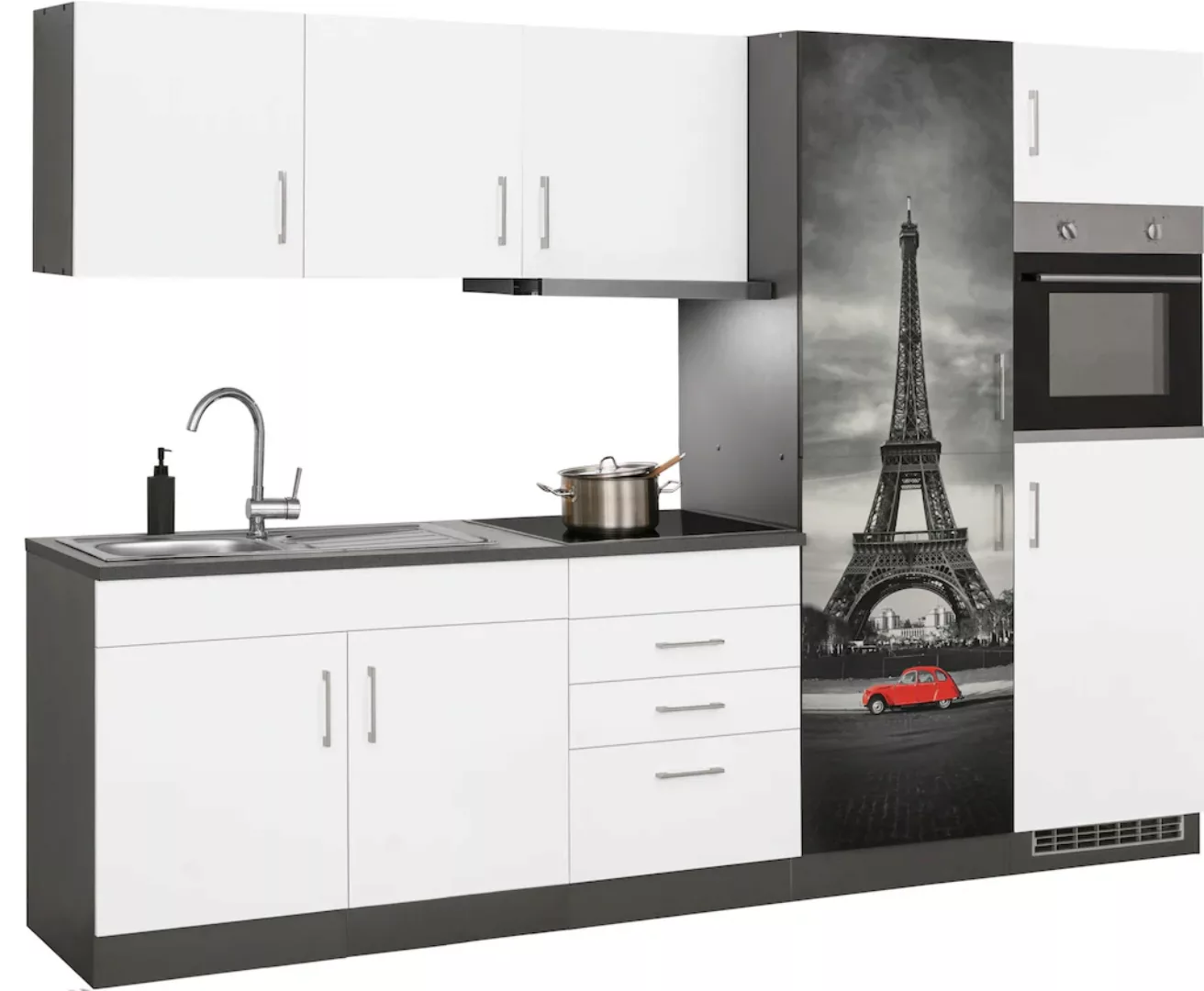 HELD MÖBEL Küchenzeile "Paris", mit E-Geräten, Breite 280 cm, wahlweise mit günstig online kaufen