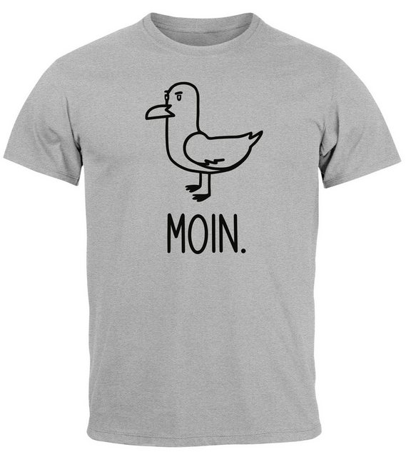 MoonWorks Print-Shirt Herren T-Shirt Frontprint Moin Möwe Geschenk für Nord günstig online kaufen