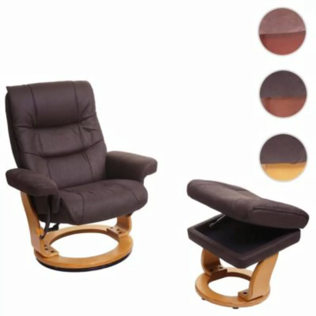 MCA furniture MCA Relaxsessel, braun Wildleder-Imitat Gestell naturbraun günstig online kaufen