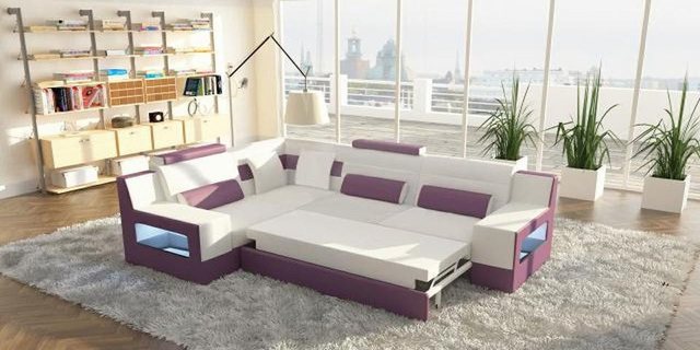 JVmoebel Ecksofa Wohnlandschaft Sofa USB Polster Ecke Ecksofa Garnitur Mass günstig online kaufen