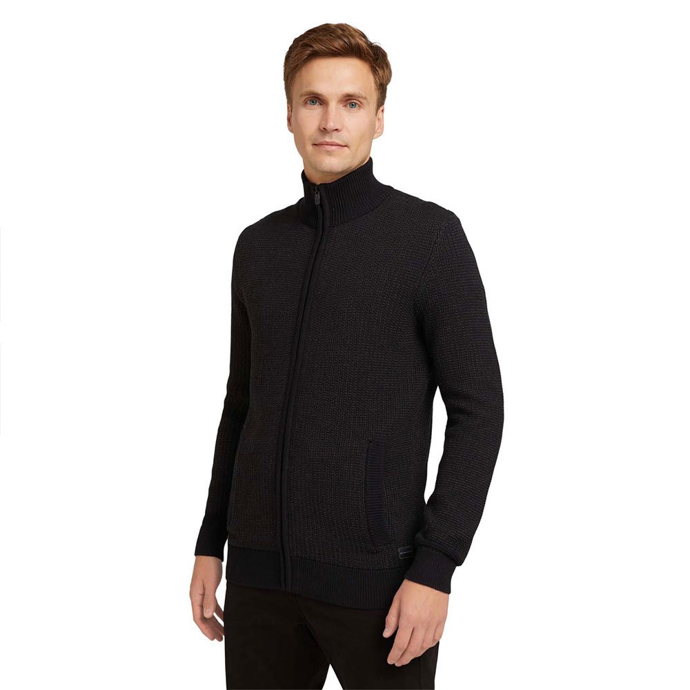 Tom Tailor 1028734 Pullover L Black Anthra Knit Structure günstig online kaufen