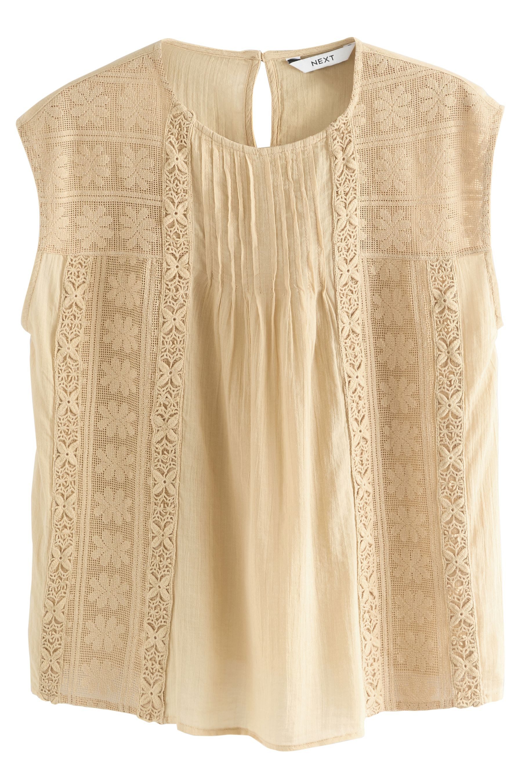 Next Blusentop Ärmellose Bluse mit Biesen, günstig online kaufen