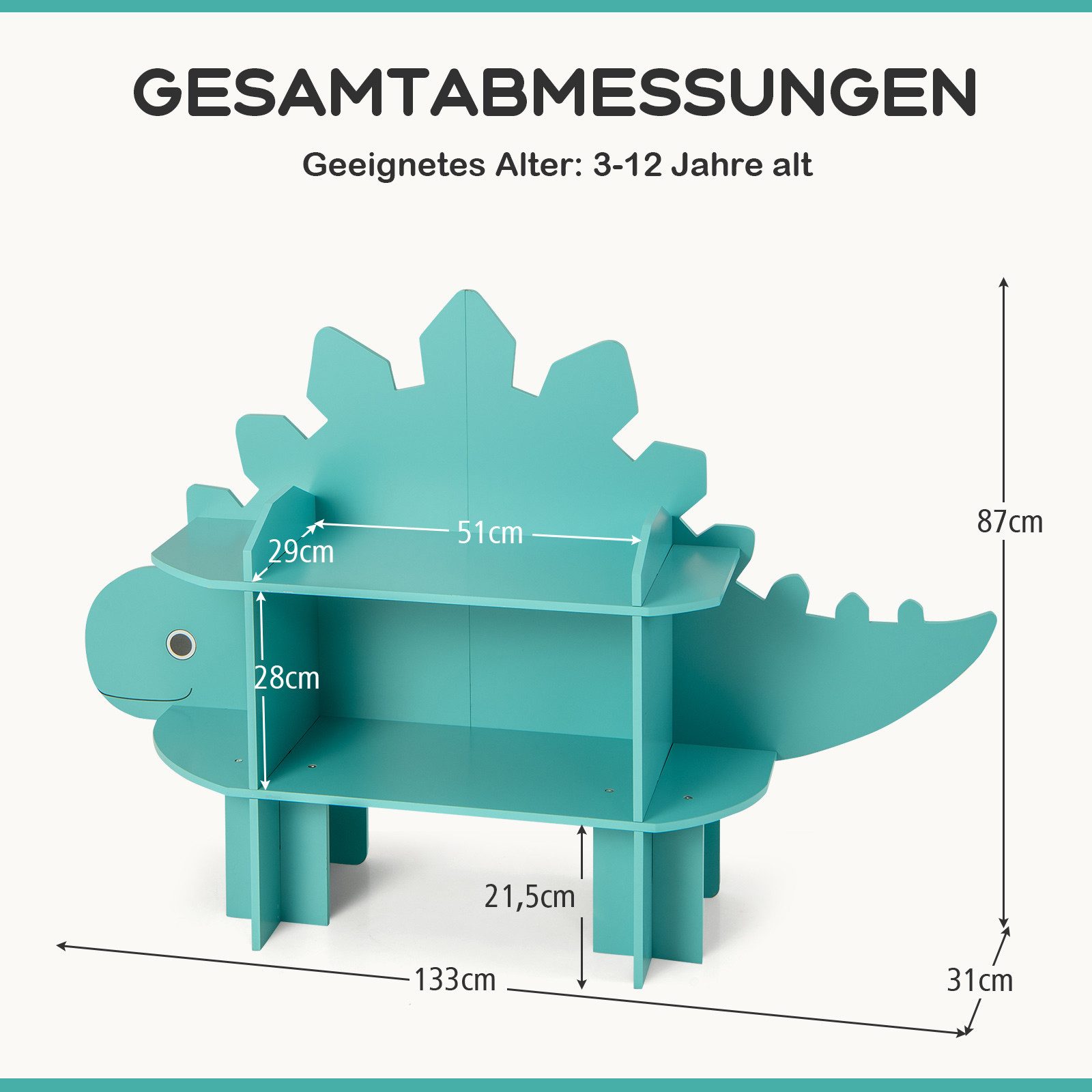 COSTWAY Bücherregal, Kinderregal Spielzeugregal Holz günstig online kaufen