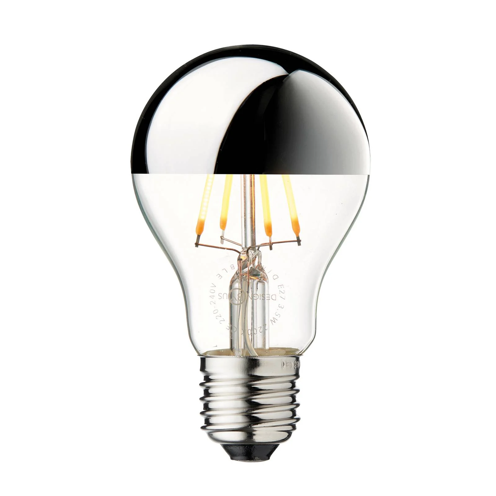 LED-Kopfspiegellampe Arbitrary E27 silber 3,5W 2700K dimmbar günstig online kaufen