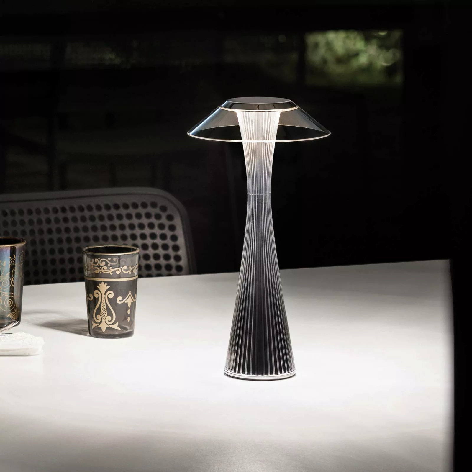 Kartell Space - LED-Designer-Tischleuchte, titan günstig online kaufen