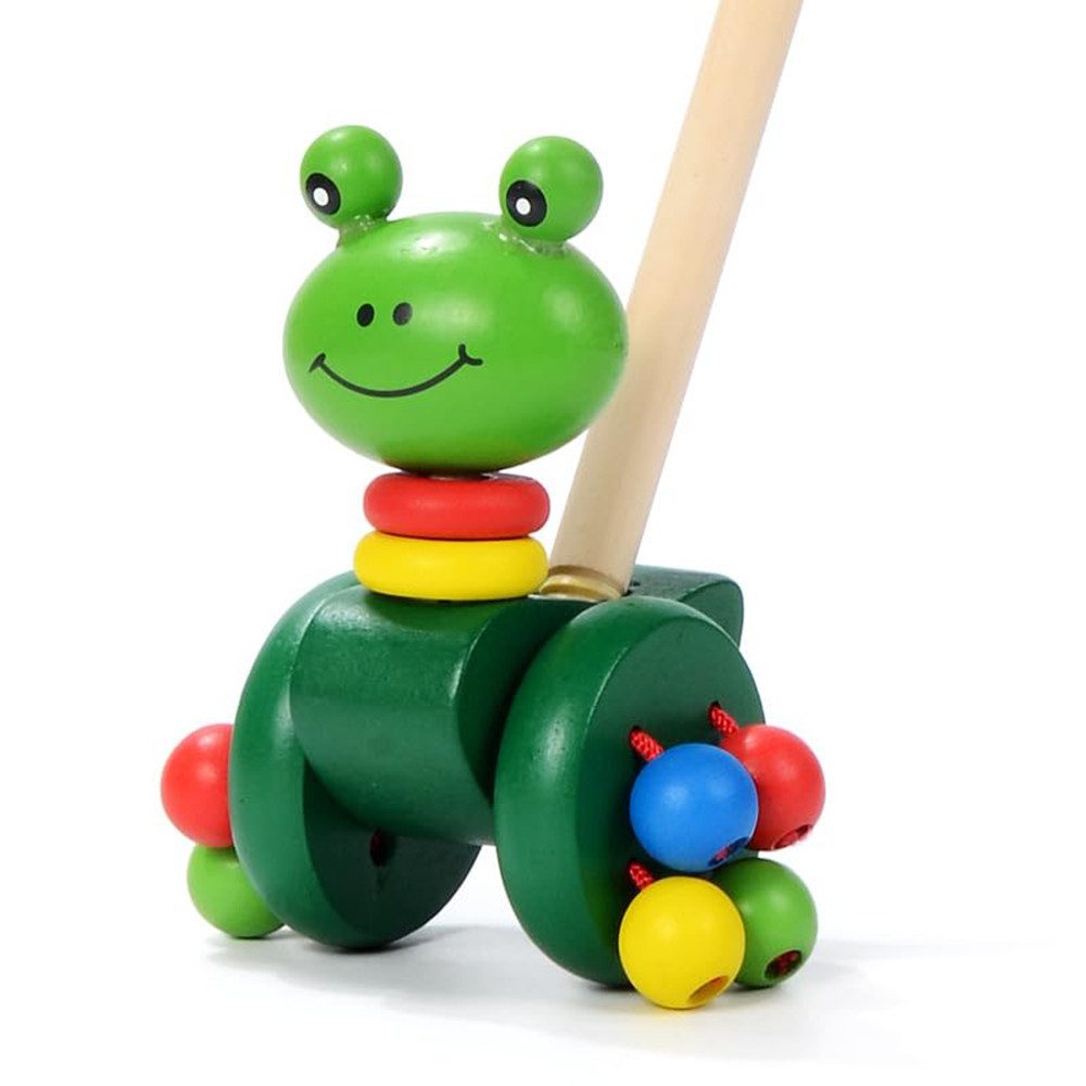 CLTYQ Nachziehtier Holz-Ziehfrosch,Schiebespielzeug ab 1 Jahr,Lernspielzeug günstig online kaufen