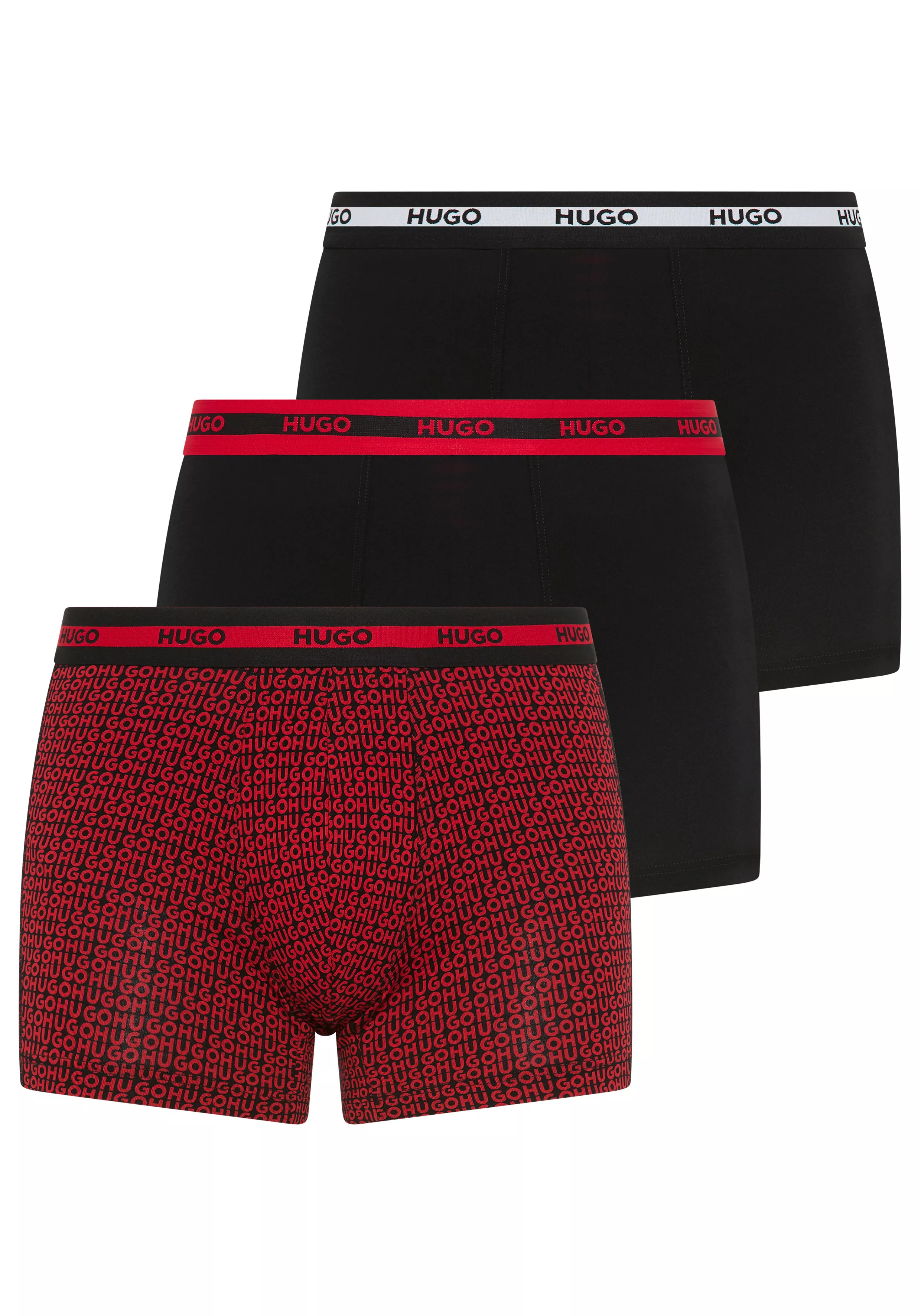 HUGO Underwear Boxershorts "BOXER BR PLANET DES", (3 St.), elastischer Bund günstig online kaufen