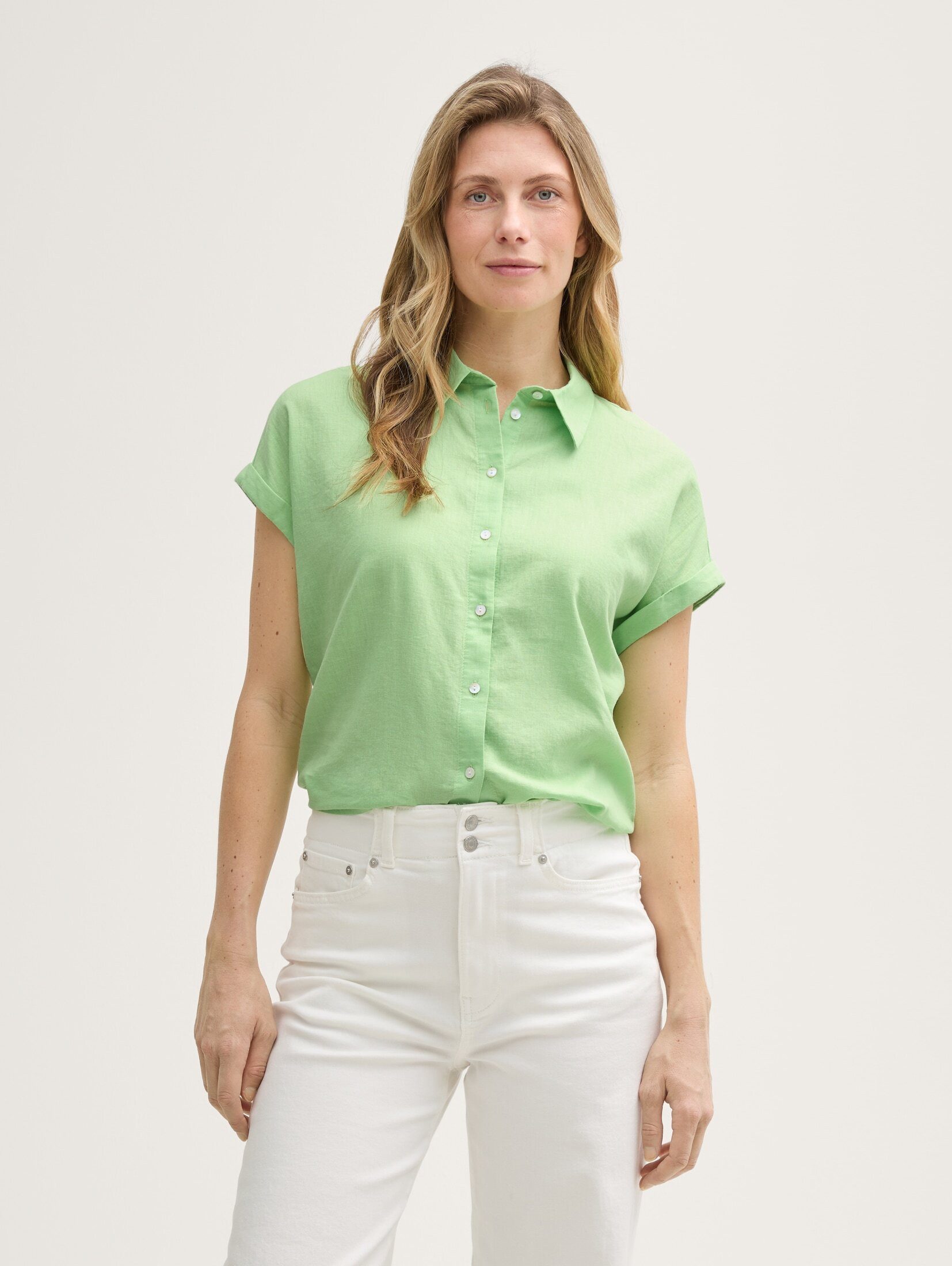 TOM TAILOR Kurzarmbluse Loose Fit Bluse günstig online kaufen