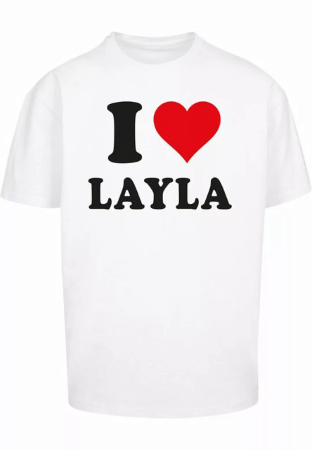 Merchcode T-Shirt "Merchcode Herren I Love Layla Oversize Tee" günstig online kaufen