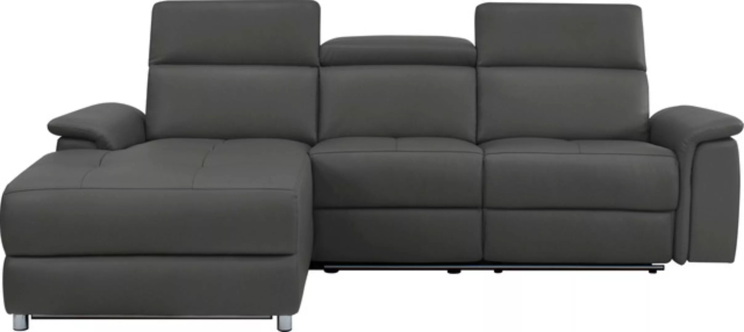 Places of Style Ecksofa »Pareli, L-Form, 259cm,m. Recamiere, Echtleder, Kun günstig online kaufen