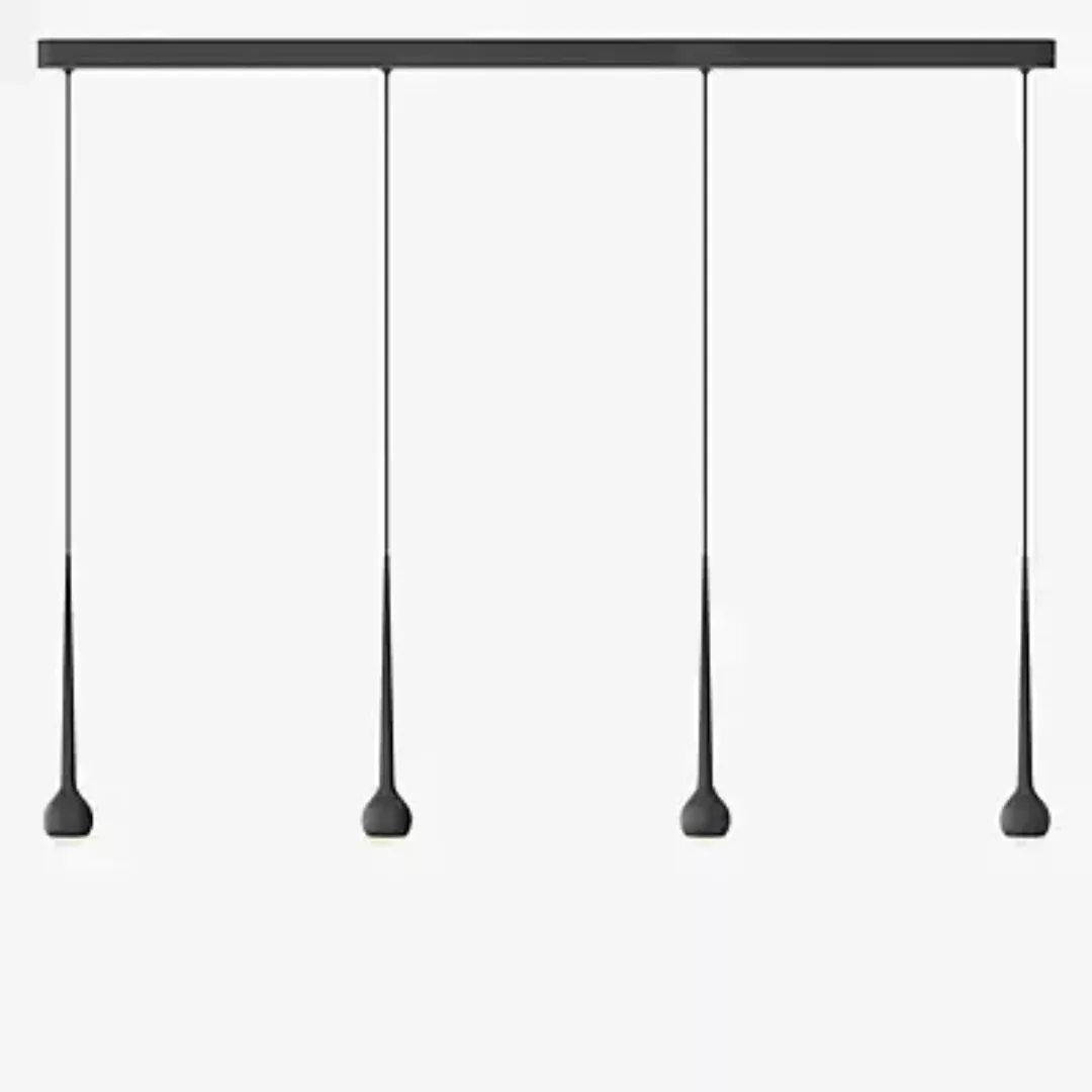 Grau Falling Sun Trace Pendelleuchte LED 4-flammig, schwarz - 600 cm günstig online kaufen