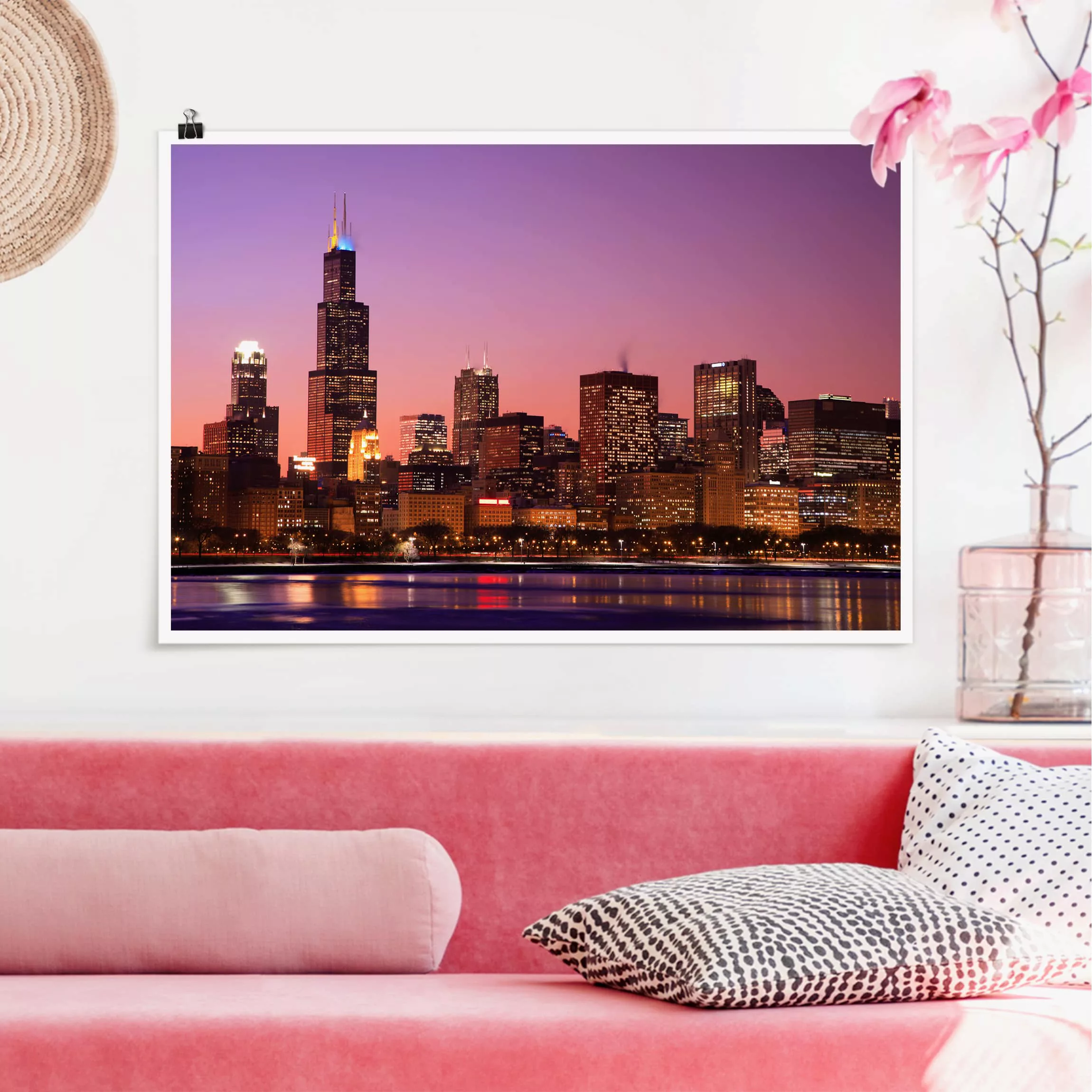 Poster Architektur & Skyline - Querformat Chicago Skyline günstig online kaufen