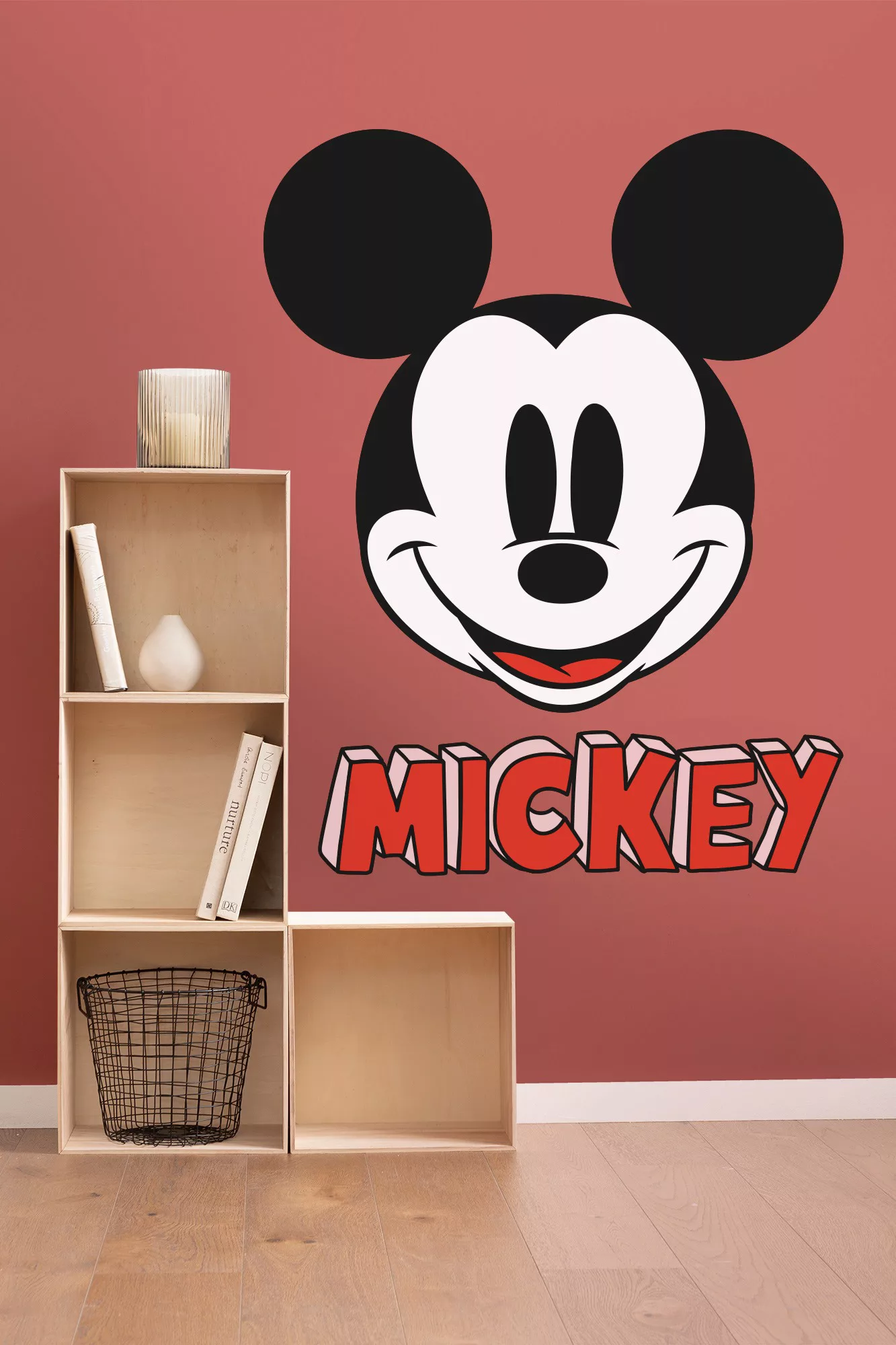 Disney Wandtattoo Mickey Mouse Schwarz-Weiß und Rot 127 x 200 cm 612435 günstig online kaufen