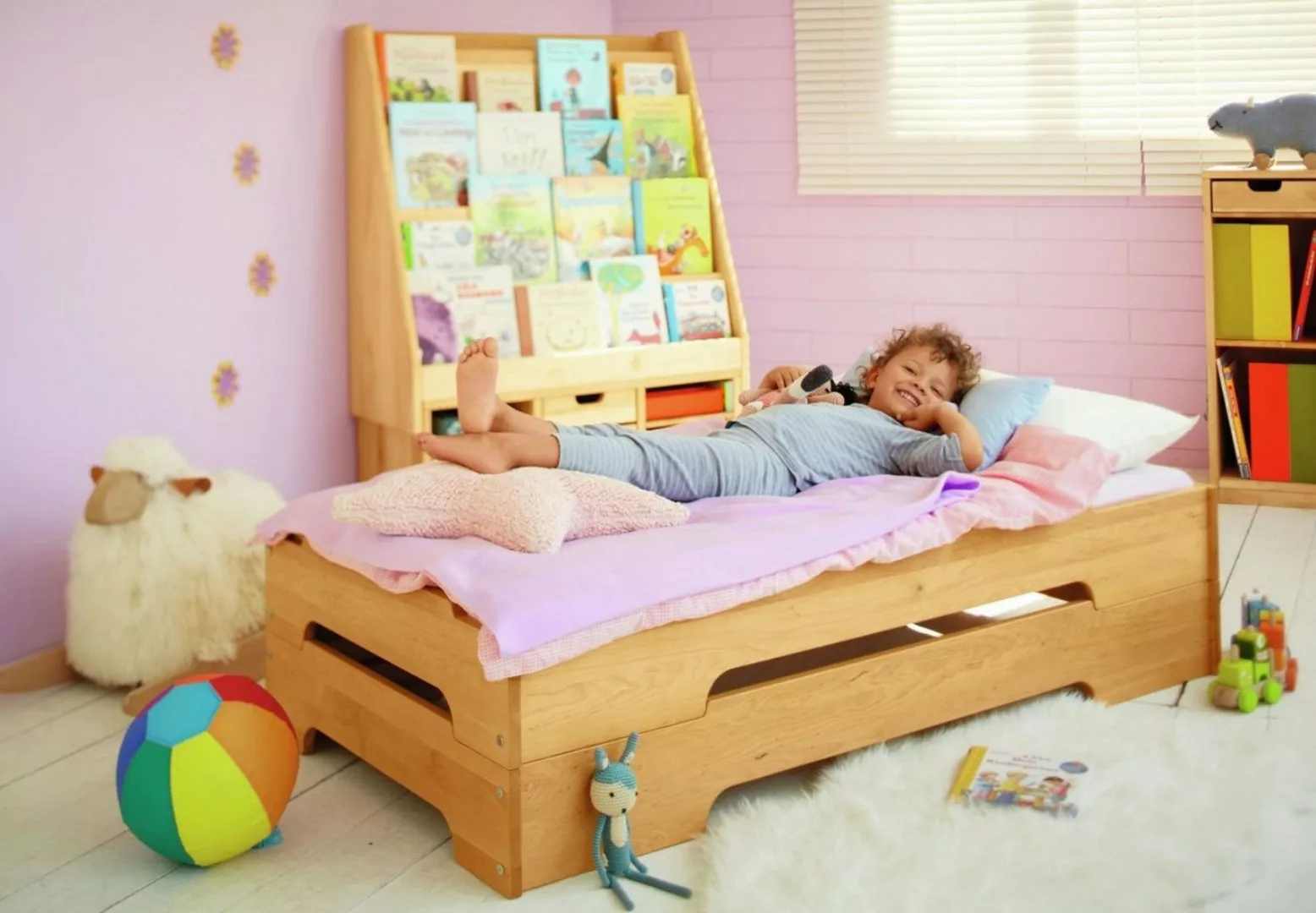 BioKinder - Das gesunde Kinderzimmer Stapelbett Kai, 70x140 cm günstig online kaufen