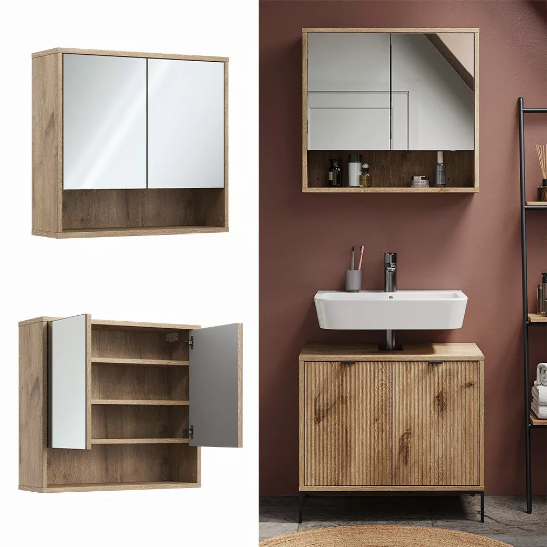 Vicco Badezimmerspiegelschrank Eliza, Viking Oak, 70 günstig online kaufen