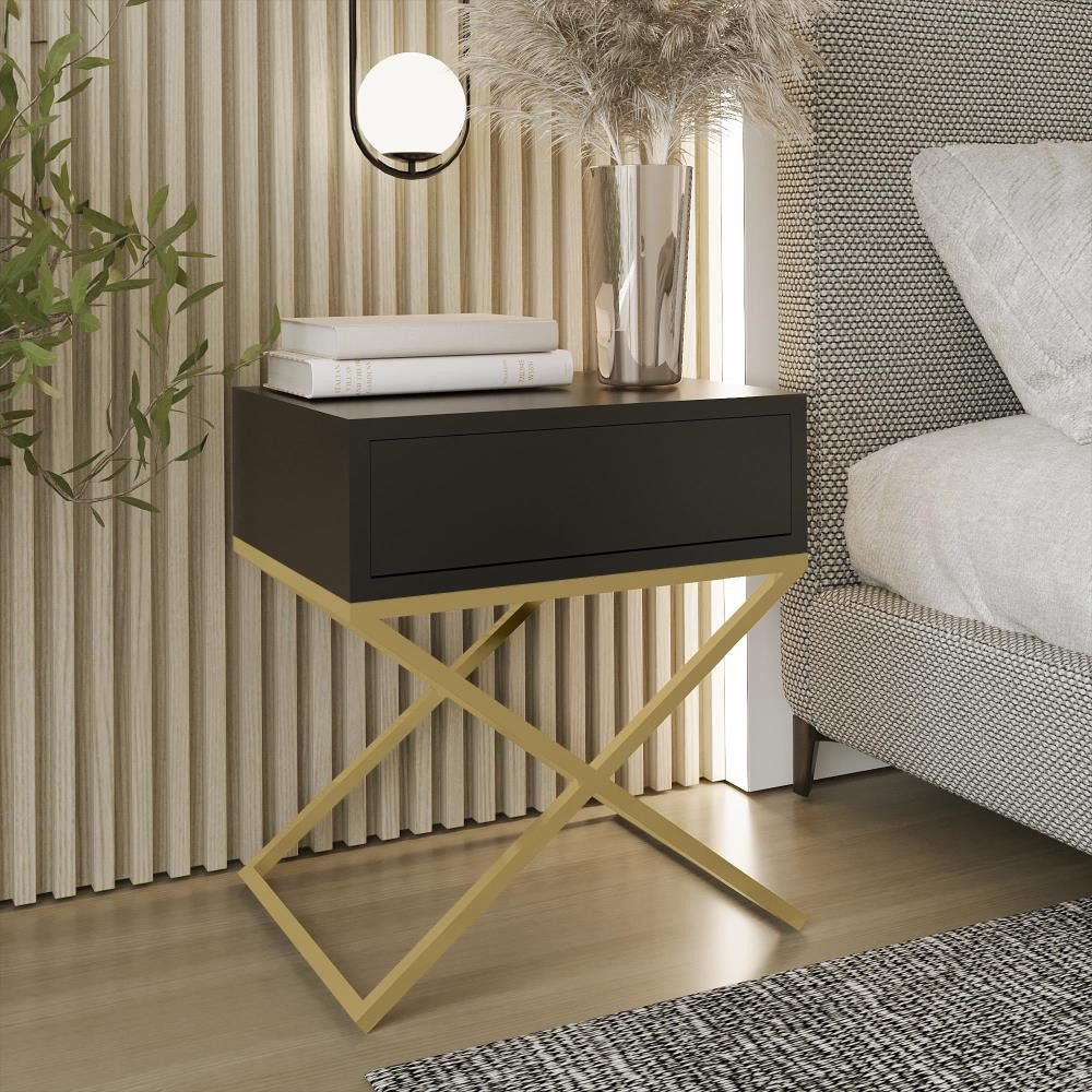 Beautysofa Nachttisch Max (inkl. Schublade, x-förmigen günstig online kaufen