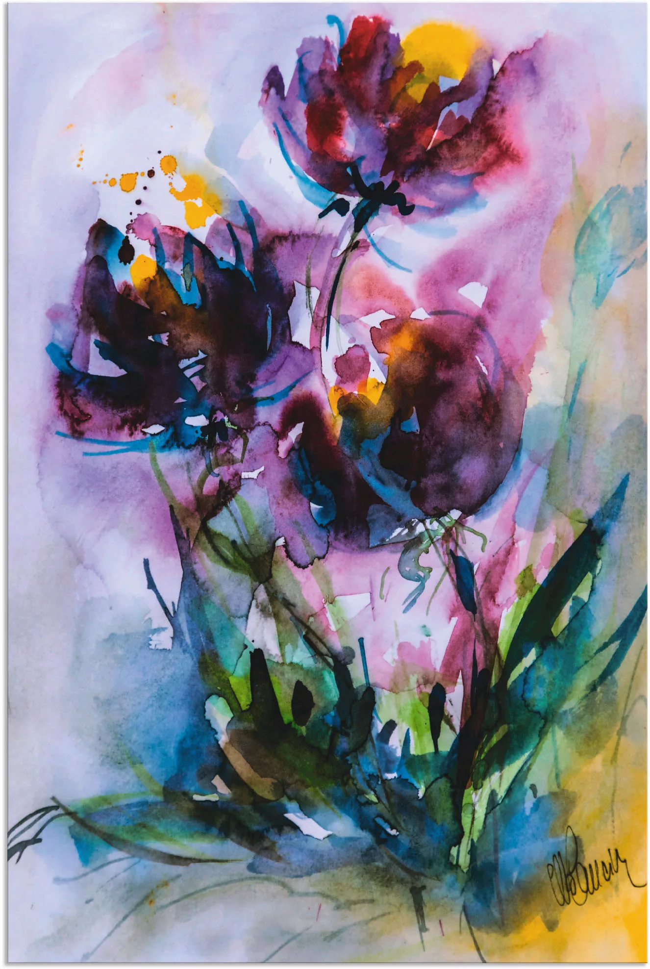 Artland Wandbild »Küchenschelle«, Blumen, (1 St.), als Alubild, Outdoorbild günstig online kaufen