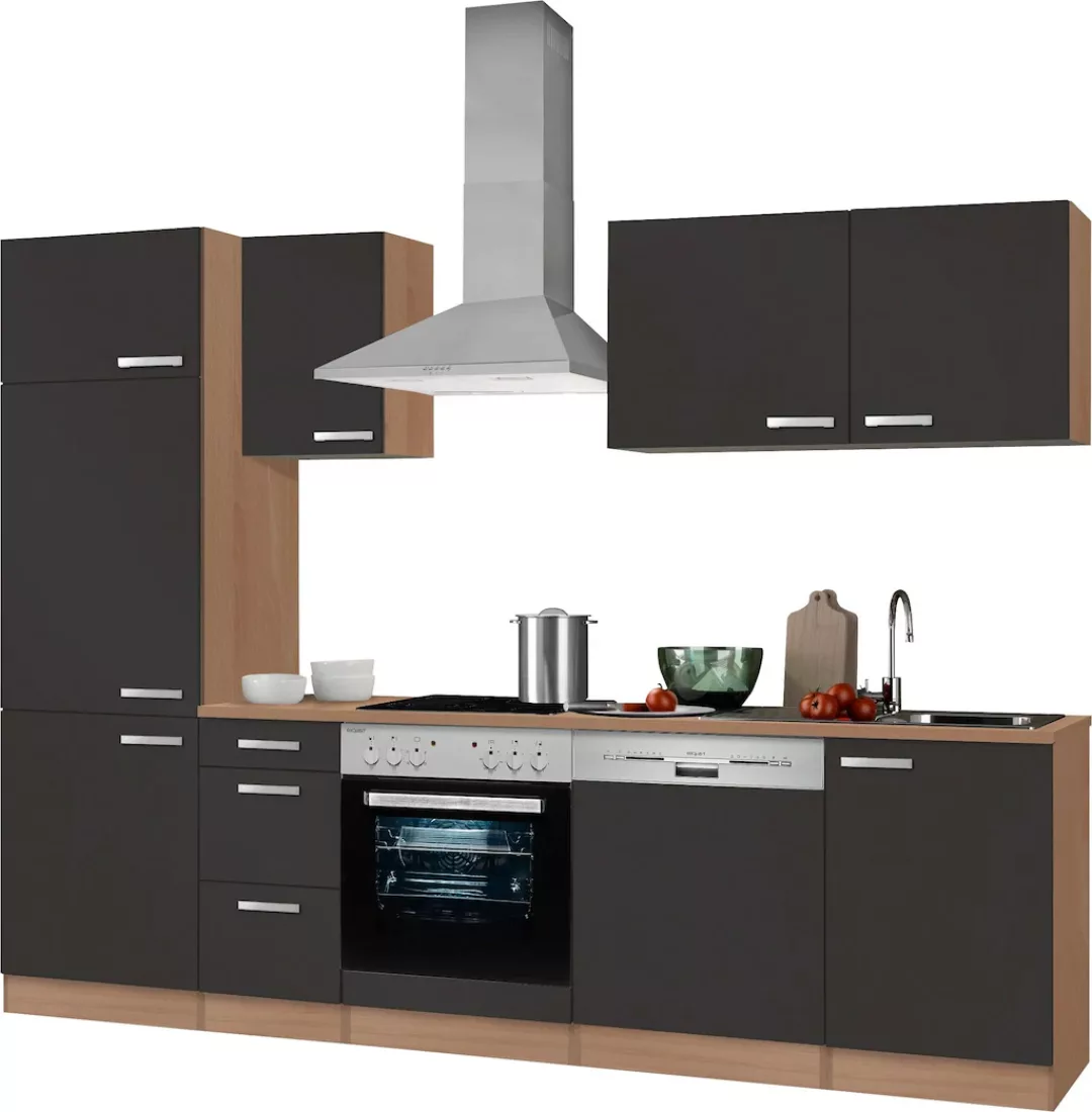 OPTIFIT Küchenzeile "Odense", Breite 270 cm, mit 28 mm Arbeitsplatte, mit G günstig online kaufen