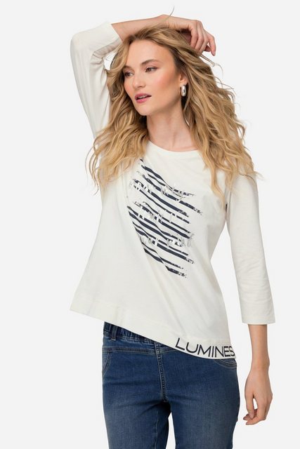 Laurasøn T-Shirt T-Shirt Statement Print Rundhals 3/4-Ärmel günstig online kaufen