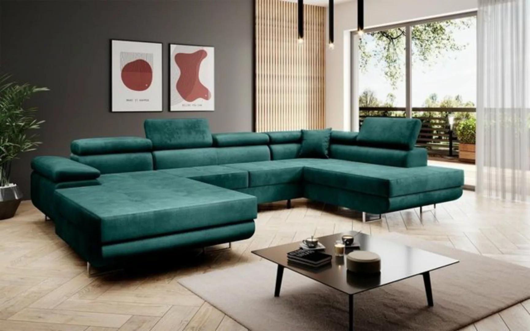 Luxusbetten24 Schlafsofa Designer Sofa Lago, mit Stauraum und Schlaffunktio günstig online kaufen