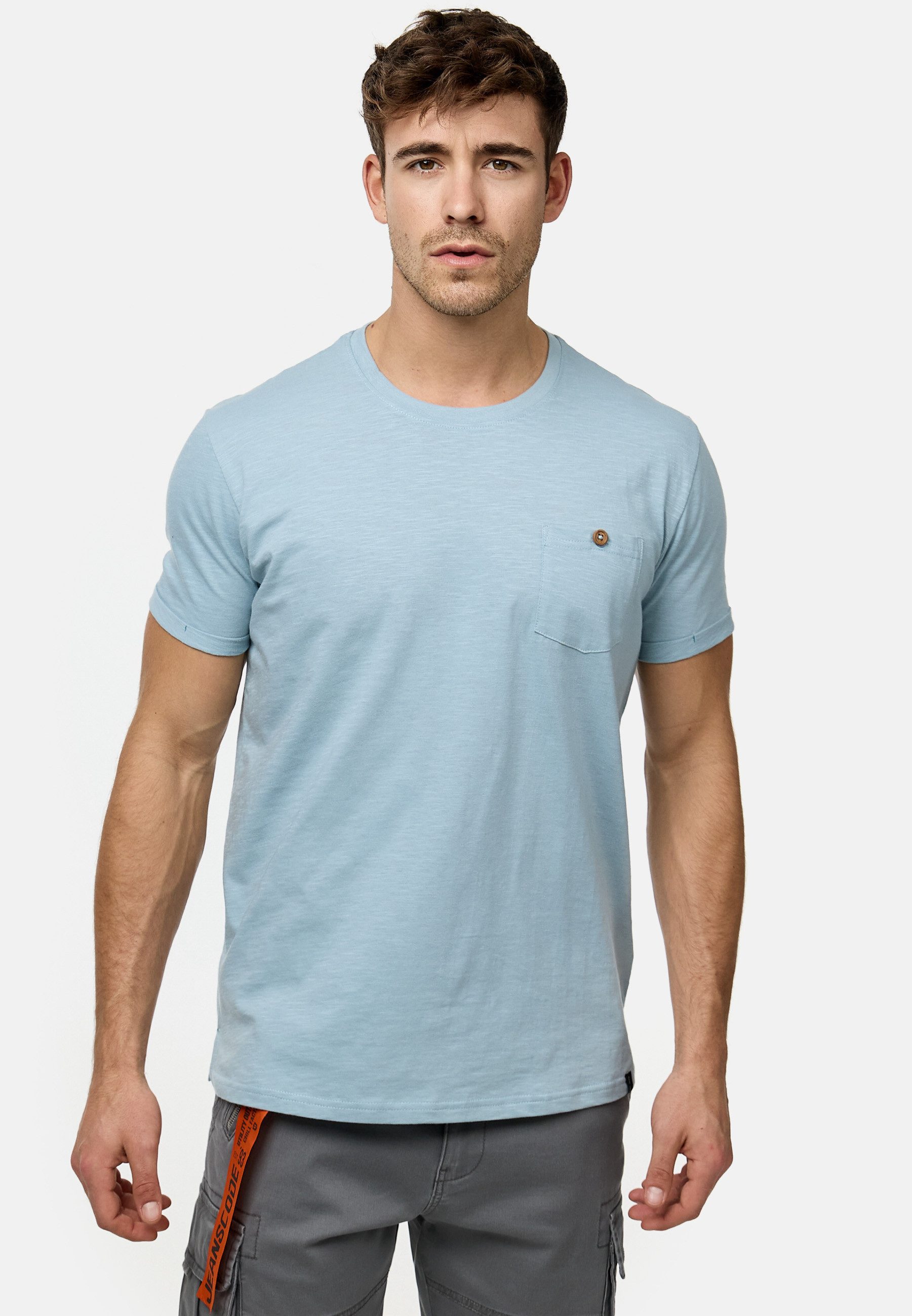 Indicode T-Shirt INJon T-Shirt mit Brusttasche günstig online kaufen