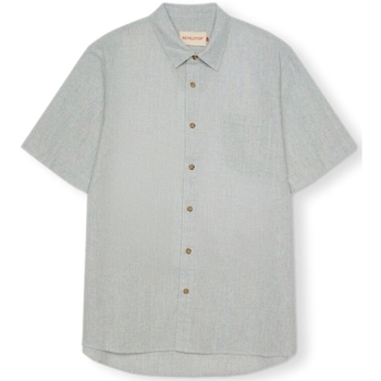 Revolution  Hemdbluse Loose Shirt S/S - Blue günstig online kaufen