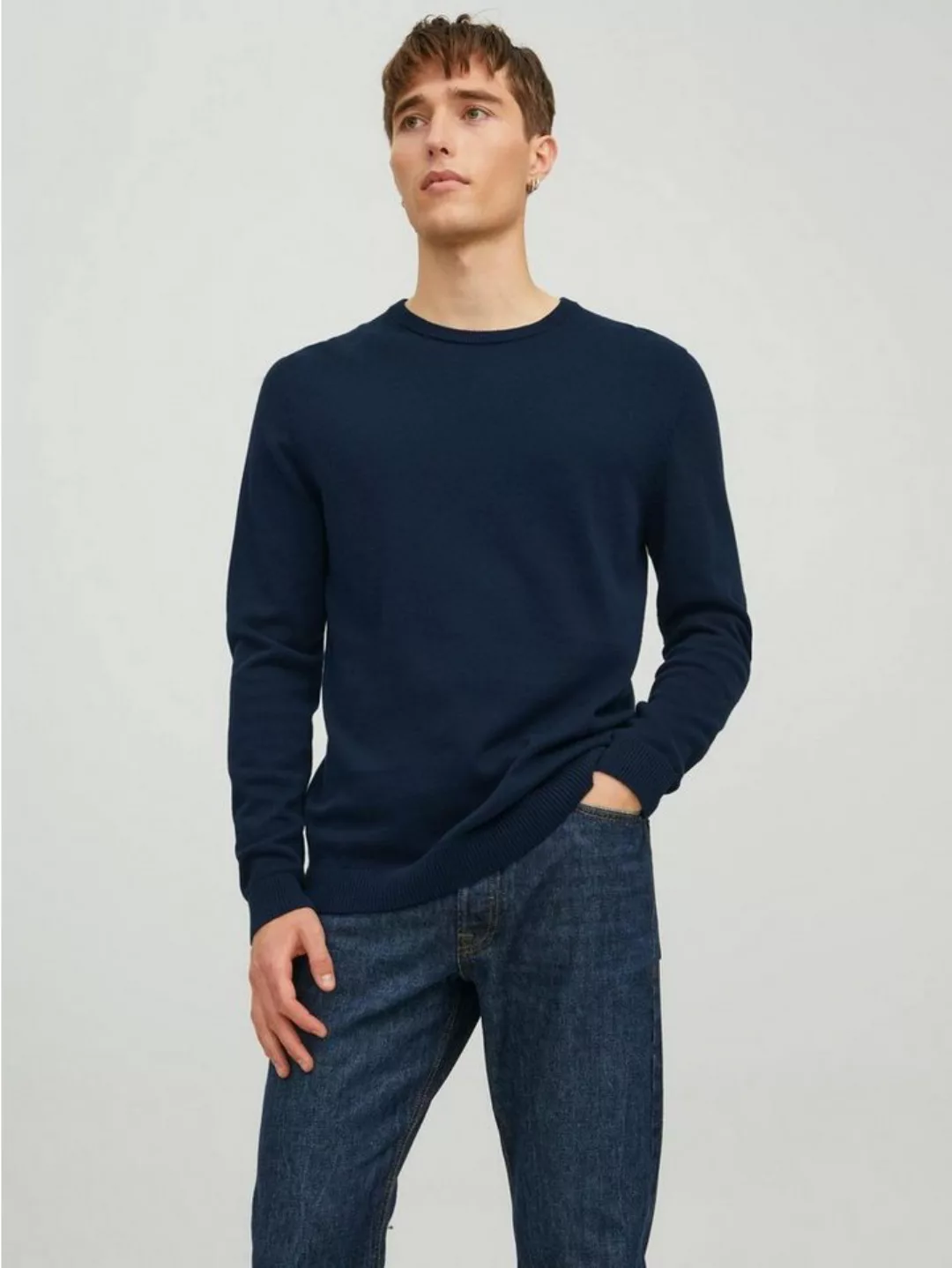 Jack & Jones Strickpullover Dünner Langarm Strickpullover Basic JJEBASIC 58 günstig online kaufen