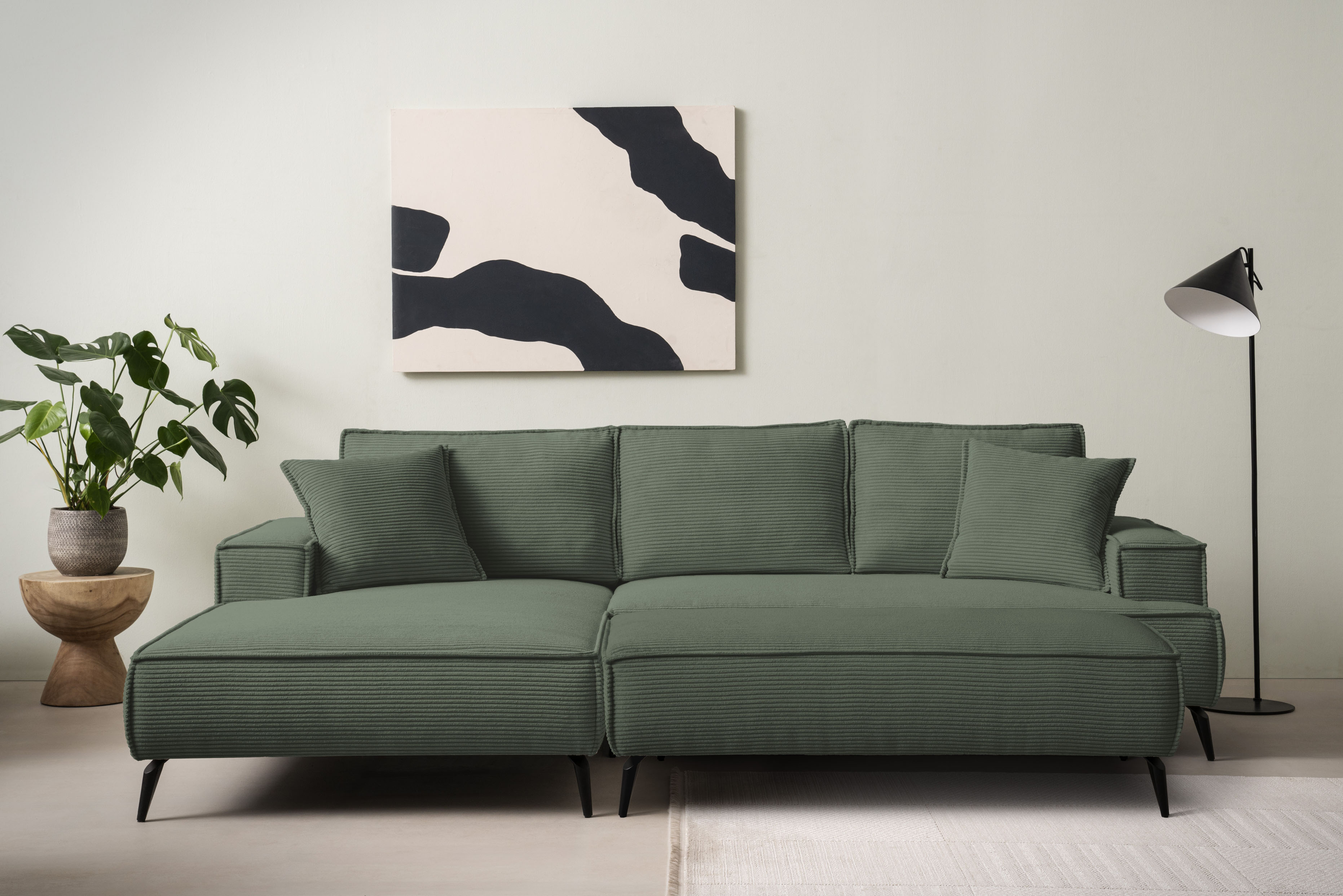 andas Sitzgruppe "TVINNU, Polsterecke mit Hocker, L-Form, Sofa in Cord", (S günstig online kaufen