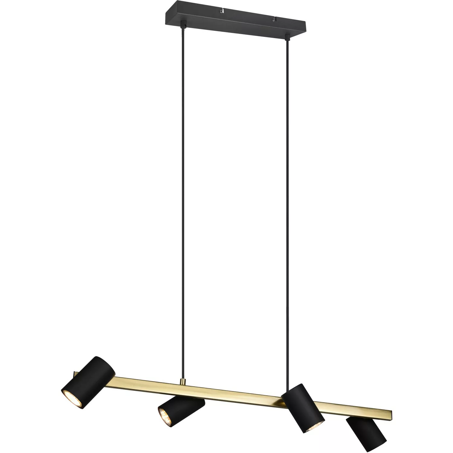 Trio Pendelleuchte Marley 1.500 mm x 800 mm x 180 mm Schwarz-Gold günstig online kaufen