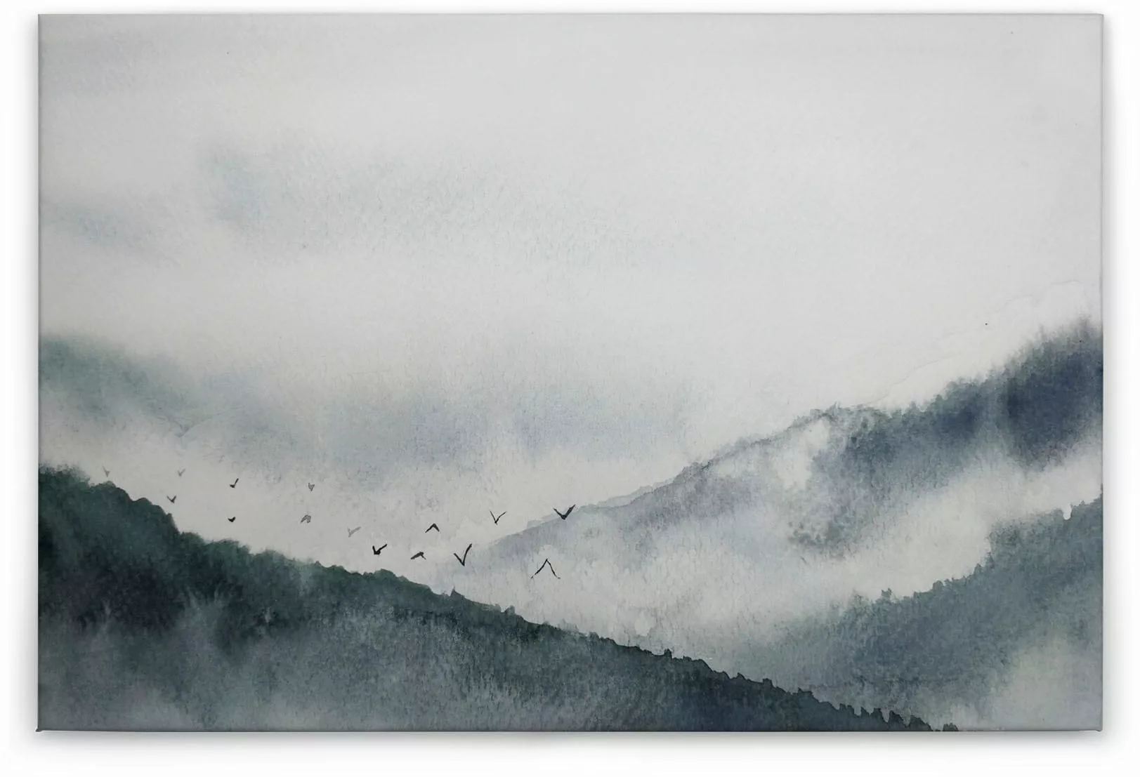 A.S. Création Leinwandbild "Gloomy Landscape", Wald, (1 St.), Nebel Bild Ke günstig online kaufen