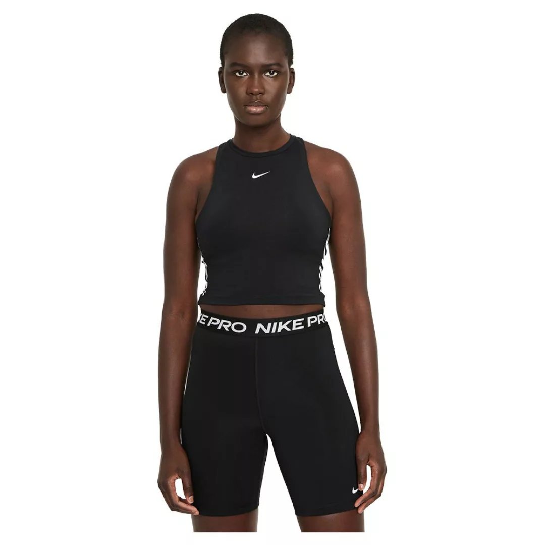 Nike Pro Dri Fit Cropped Graphic Ärmelloses T-shirt M Black / White günstig online kaufen
