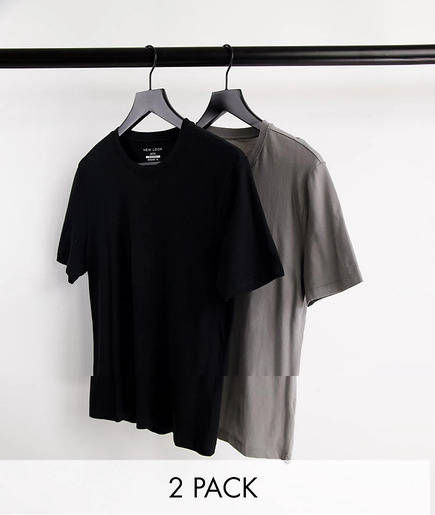 New Look – Muskelshirts in verschiedenen Farben im 2er-Pack-Mehrfarbig günstig online kaufen