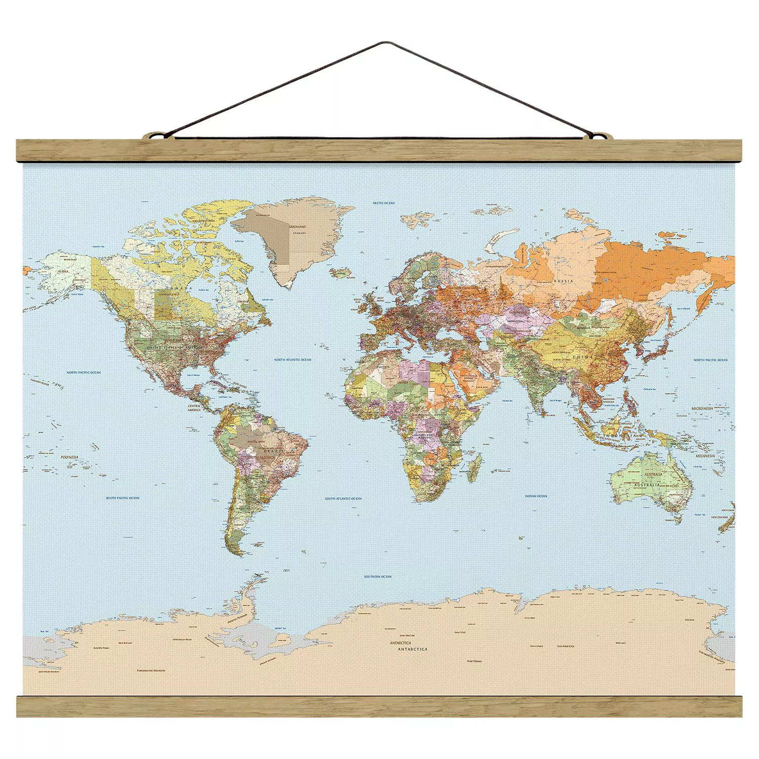home24 Stoffbild Politische Weltkarte I günstig online kaufen