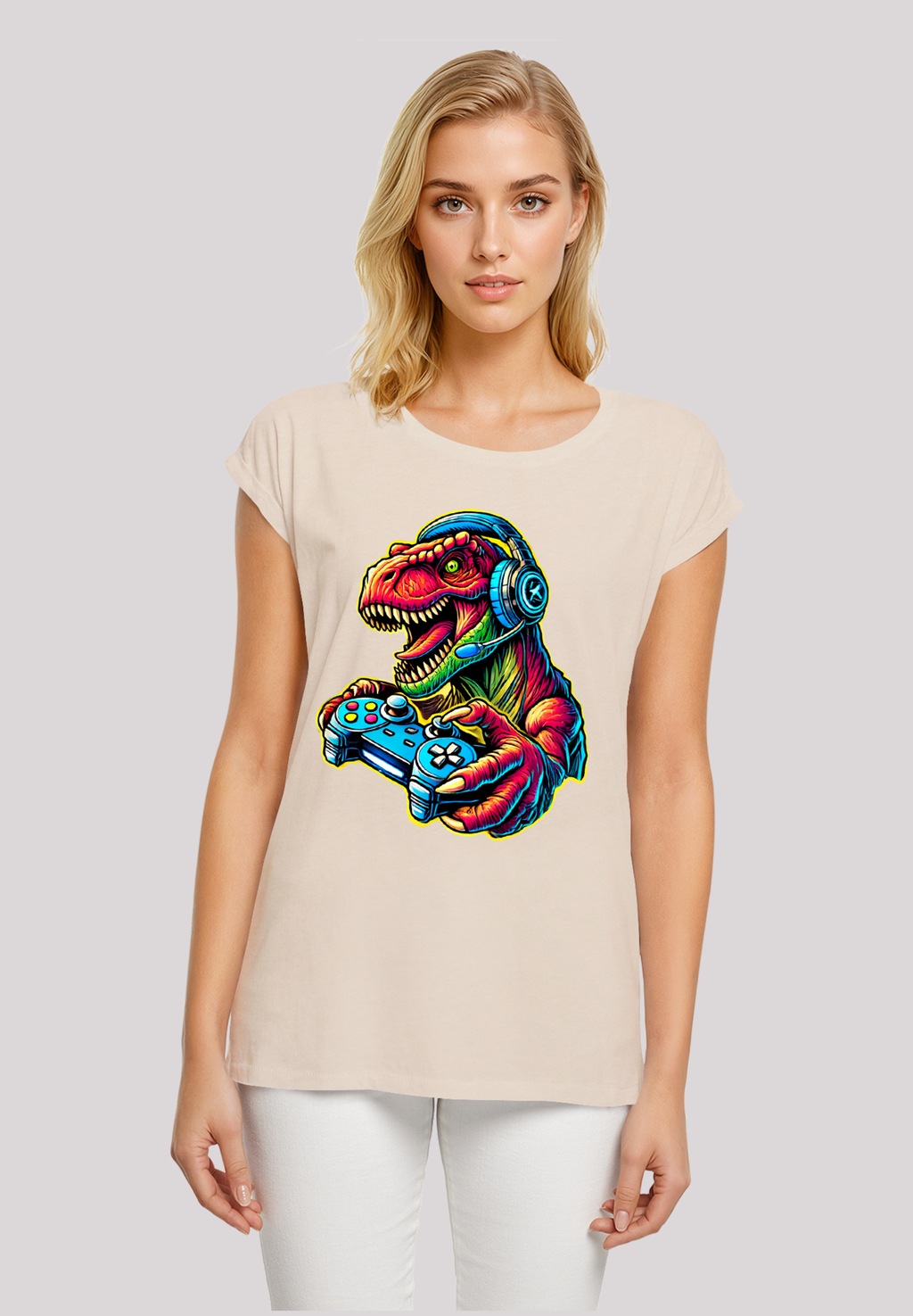 F4NT4STIC T-Shirt "Dinosaurier Gamer", Premium Qualität günstig online kaufen